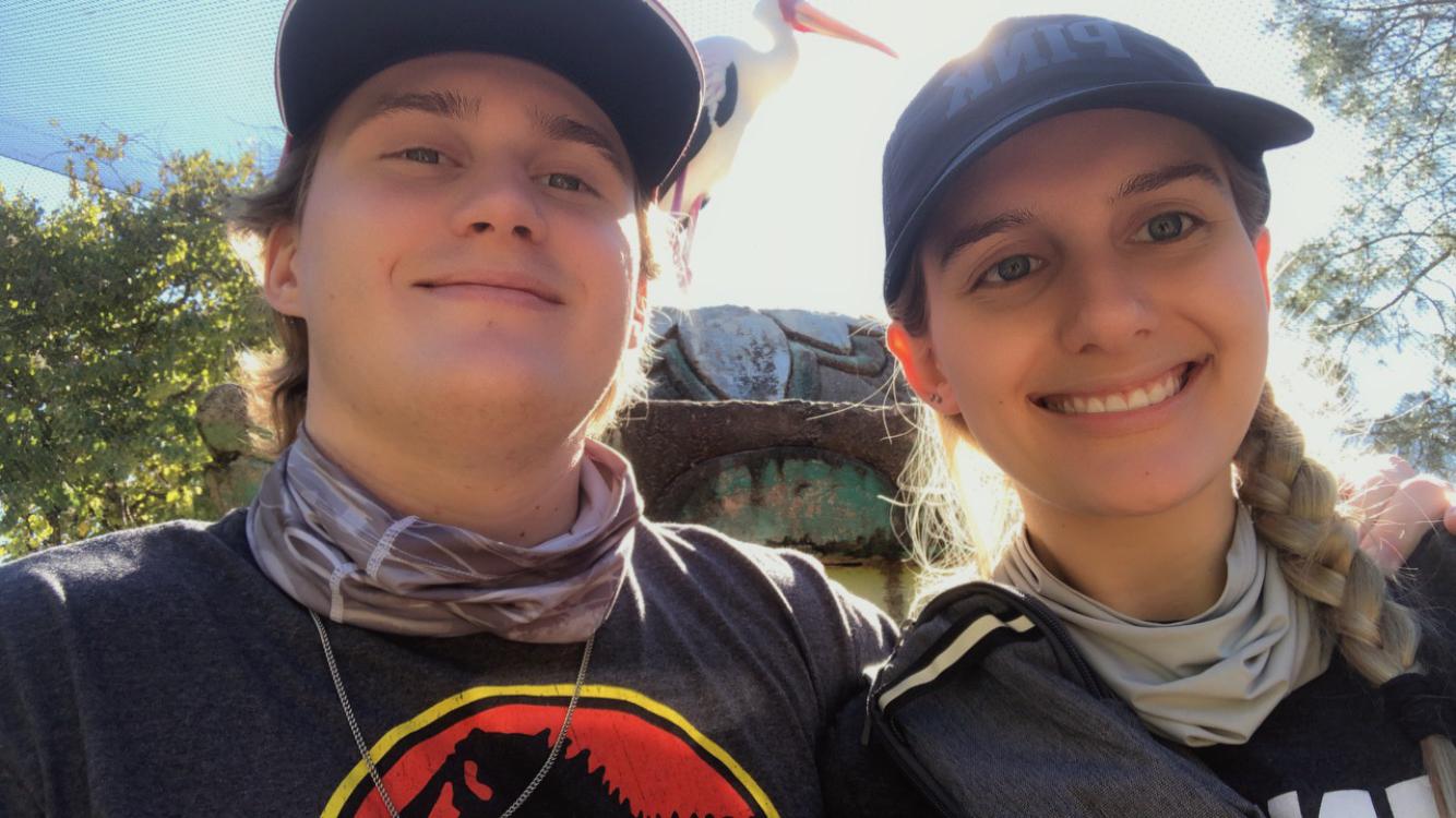 Selfie with a bird at ZooTampa