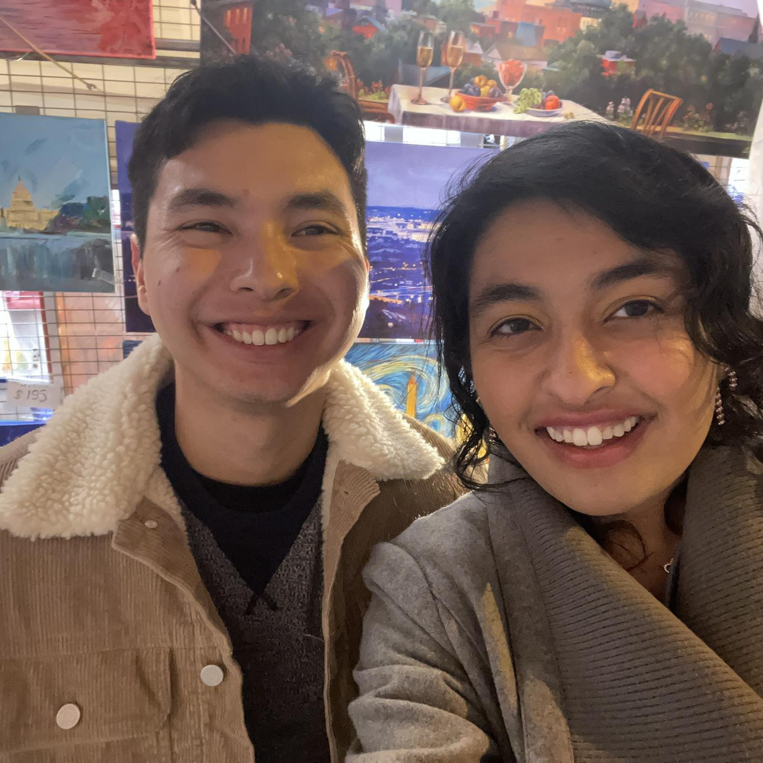 At the D.C. Holiday Market on the night we officially became boyfriend and girlfriend!