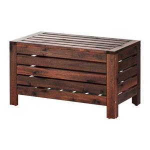 ÄPPLARÖ				Storage bench, outdoor, brown stained brown