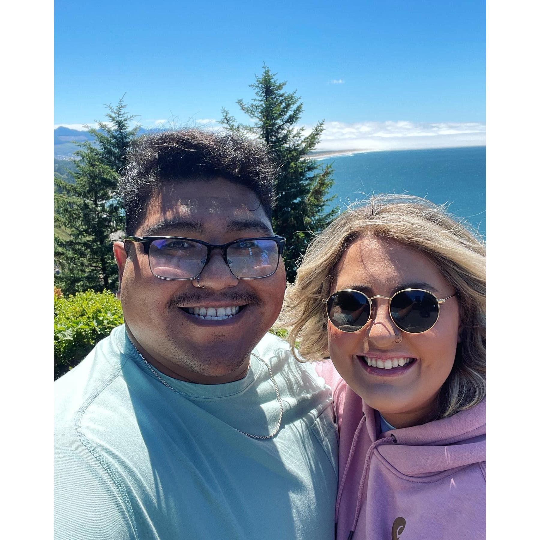 Us on the Oregon Coast. ❤️