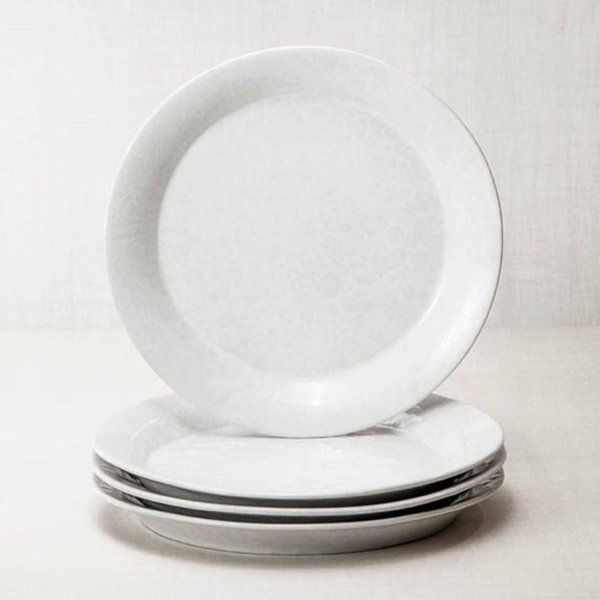 Classic Lunch Plate - White on White Color