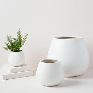 West Elm Pure White Ceramic Planter (Extra Small)
