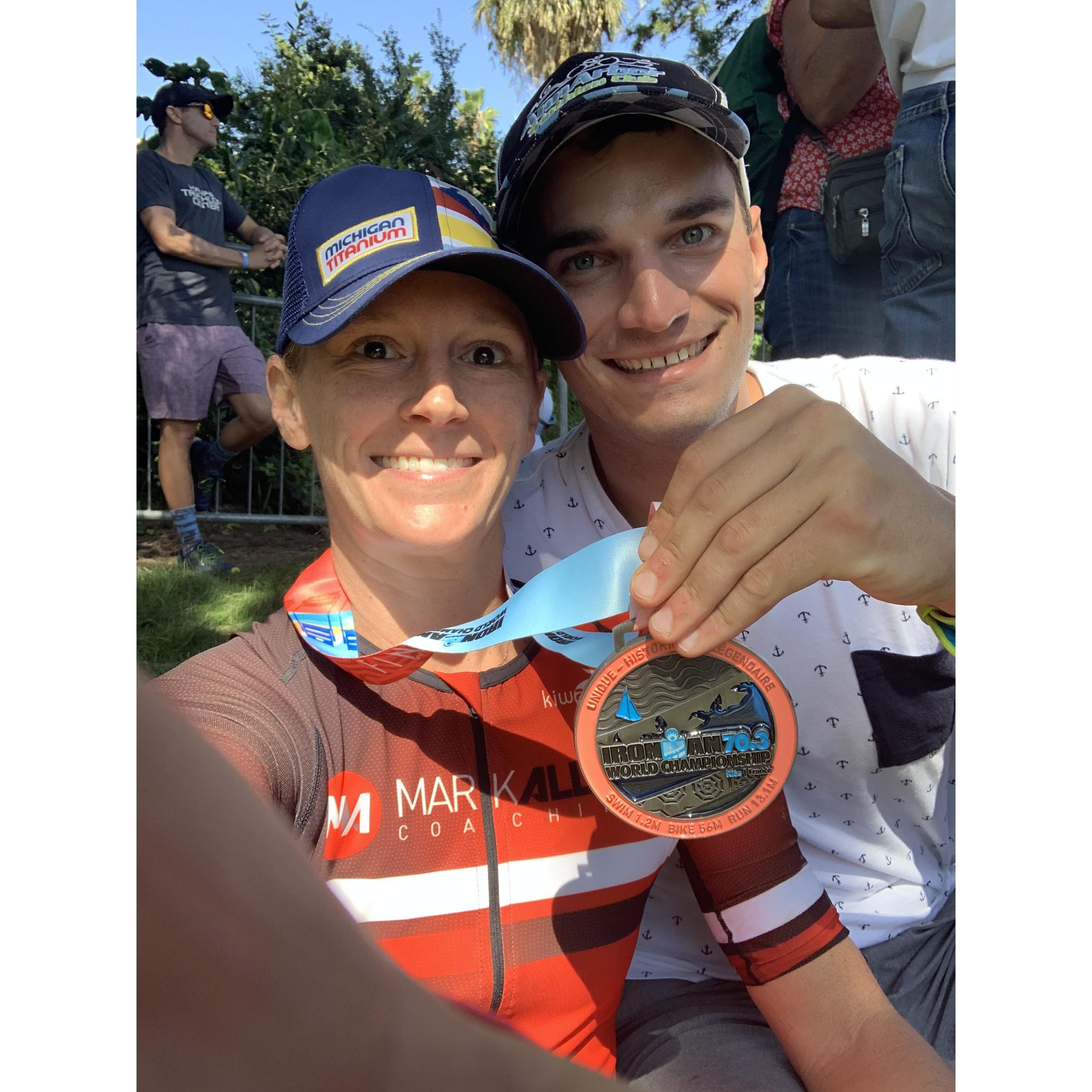 Post-race! Ironman 70.3 World Championship, Nice, France - September 2019