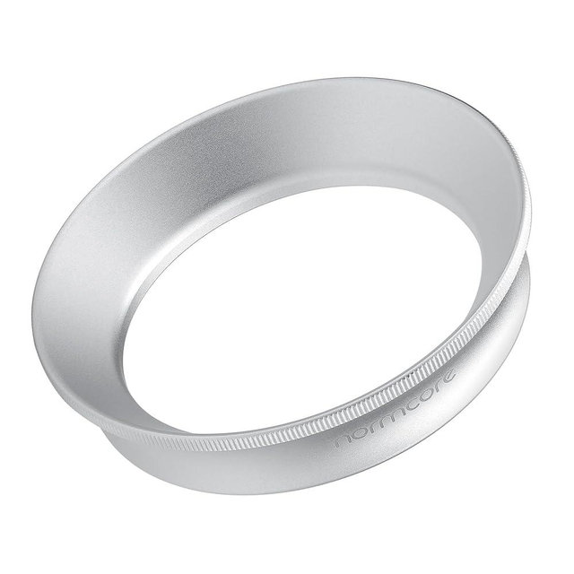 Normcore 54mm Espresso Dosing Funnel V2, Magnetic Dosing Ring, 18mm Anodized Aluminum with 15 Neodymium Fit 54 mm Bottomless Portafilter, Silver