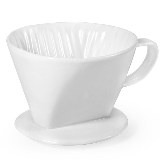 Noarixa Pour Over Coffee Dripper, Ceramic Pour Over Coffee Maker with 3 Holes Flat Bottom, Easy Manual Brew Maker, Porcelain Slow Filter Cone for Travel, Camping, Office, Home, WH