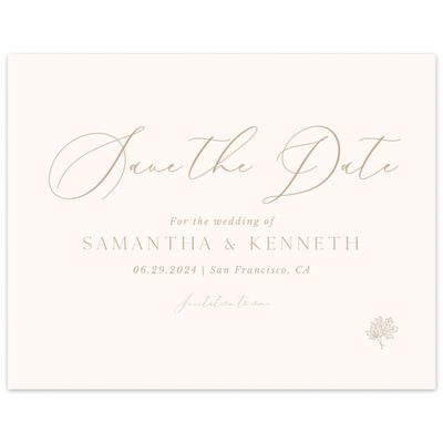 Beige Wedding Digital Save the Date - Mapleton Landscape