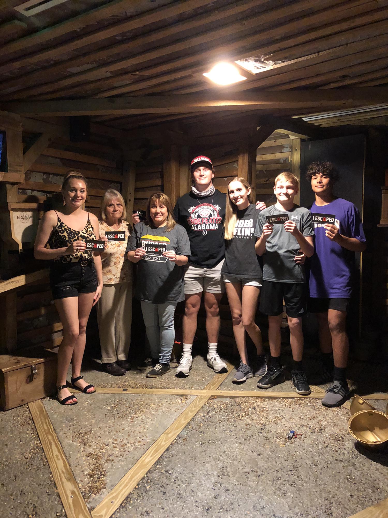 Escape room with Ashton`s family