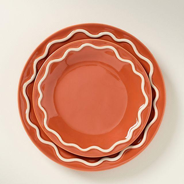 Lucie Portuguese Stoneware Dessert Plates, Set of 4