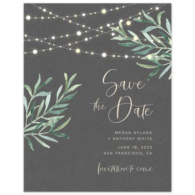 Charcoal, Grey Wedding Digital Save the Date - Saranac Classic