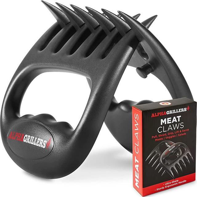 Alpha Grillers Meat Claws for Shredding & Meat Shredder Tool - Meat Shredder Claws & Bear Claws for Shredding Meat, Smoker Accessories for BBQ Gifts for Men & Stocking Stuffers for Men