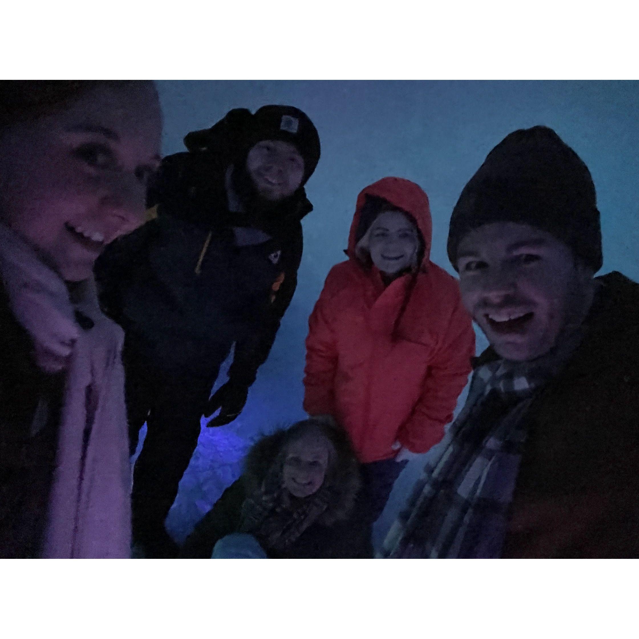 Ice castle fun with the Terradez squad—even baby Michael went in the igloo! ❄️⛄