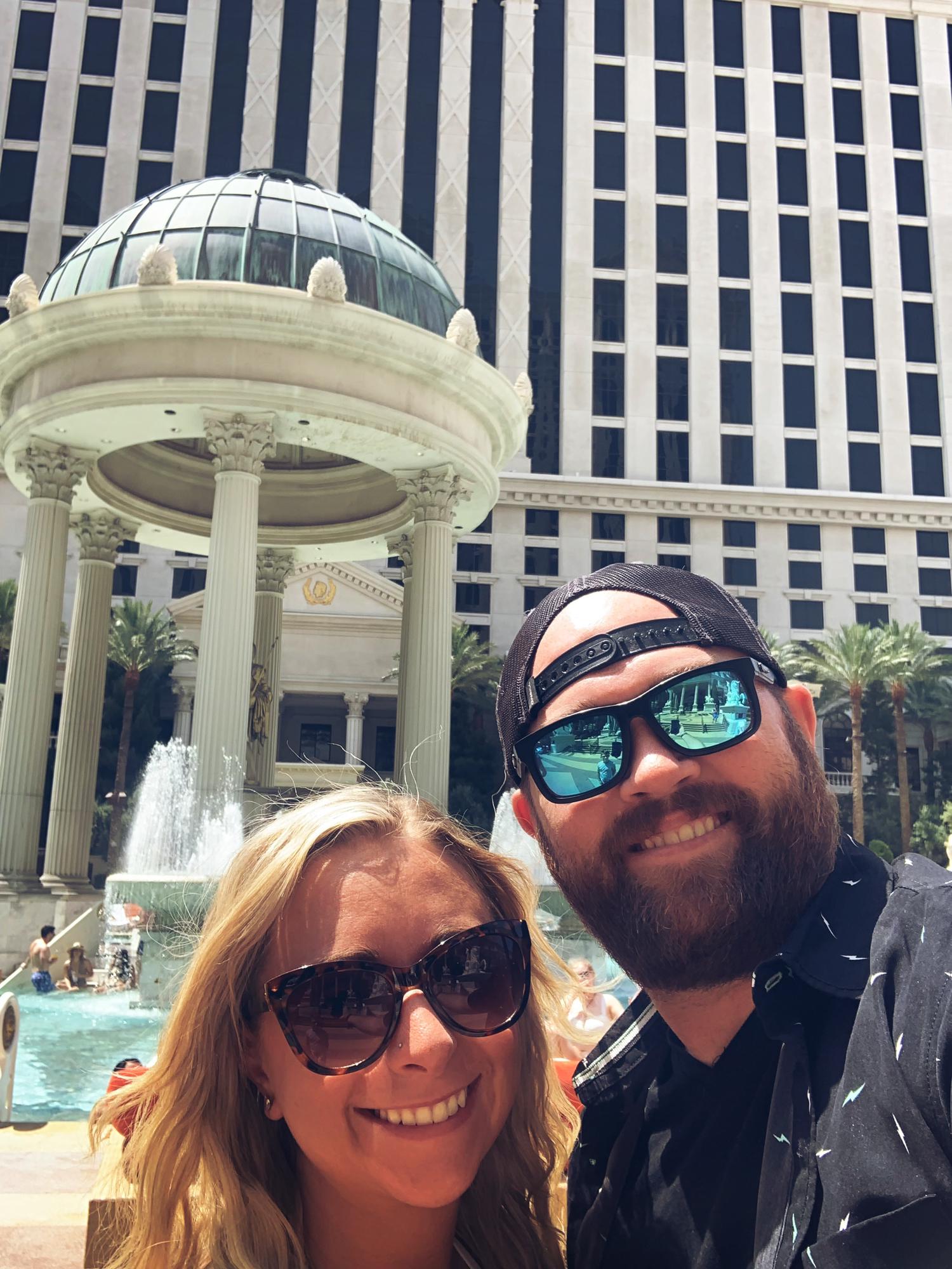 At the Caesar's Palace pool for the day
