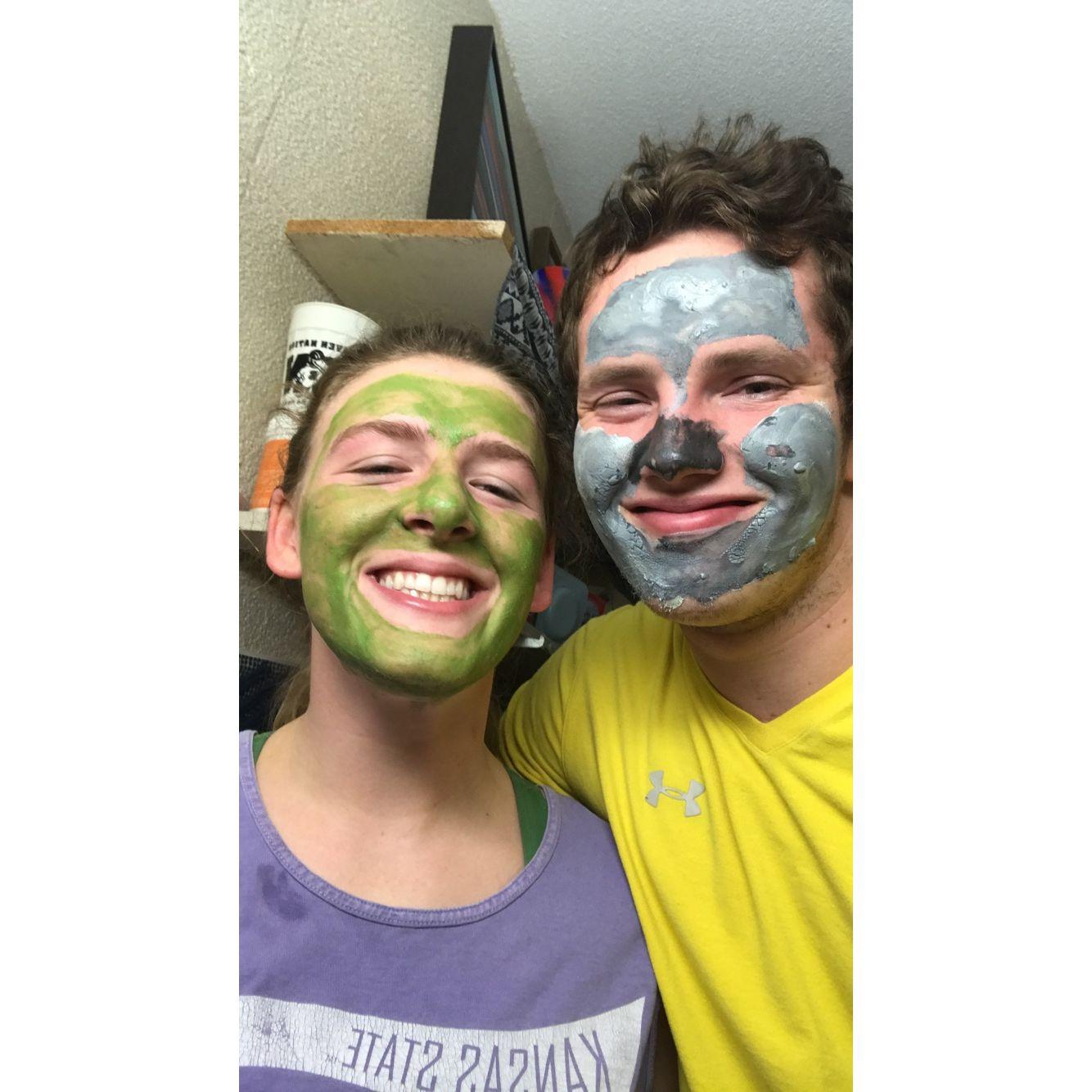 Eric loves face masks...