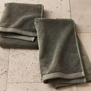 2pk Organic Hand Towel - Olive