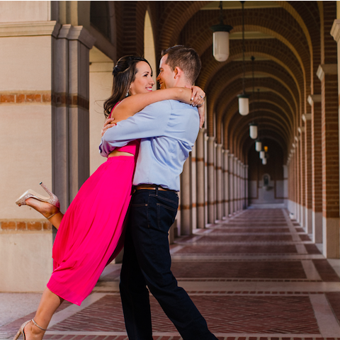 We had a ton of fun taking our engagement photo shoot in Houston!