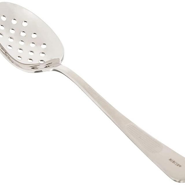 Mercer Culinary 7-8 Inch, Silver Plating Spoon, Perforated Bowl, 7 7-8-Inch, 7 7-8"