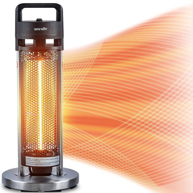 SereneLife Infrared Heater for Patio, Indoor and Outdoor, Portable Heater without Remote Control, 900 W for Restaurant, Patio, Patio, Garage