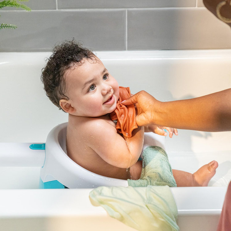 Summer Infant My Bath Seat, Blue and White