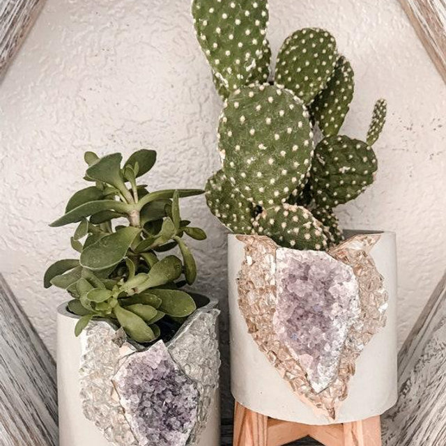 Raw Amethyst Planter