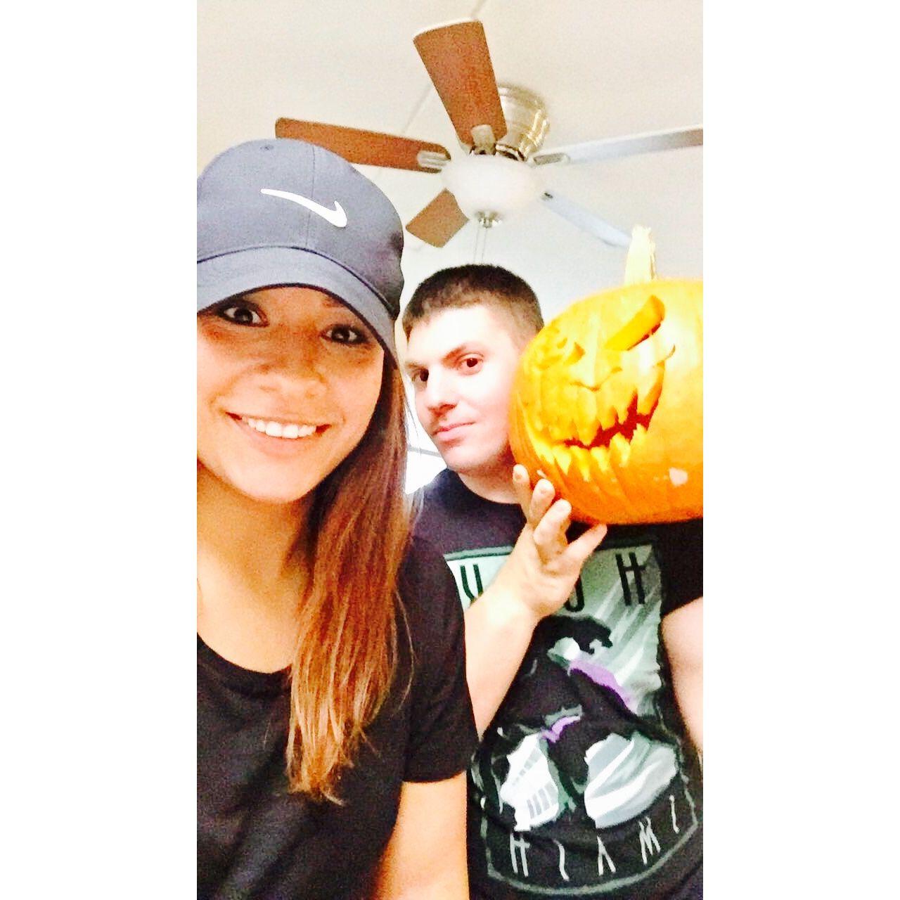 Our first pumpkin carving!