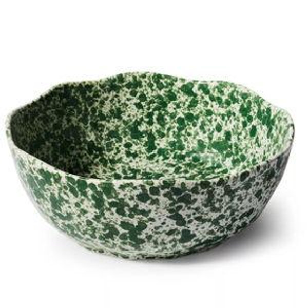 Sur La Table Green Splatter Serving Bowl