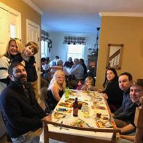 Promoted to the Kids' table- Thanksgiving, 2018 @ the Matthews (with Finley B, Katrina M, Rosie B, Melanie B, Patrick B, Quinn M)