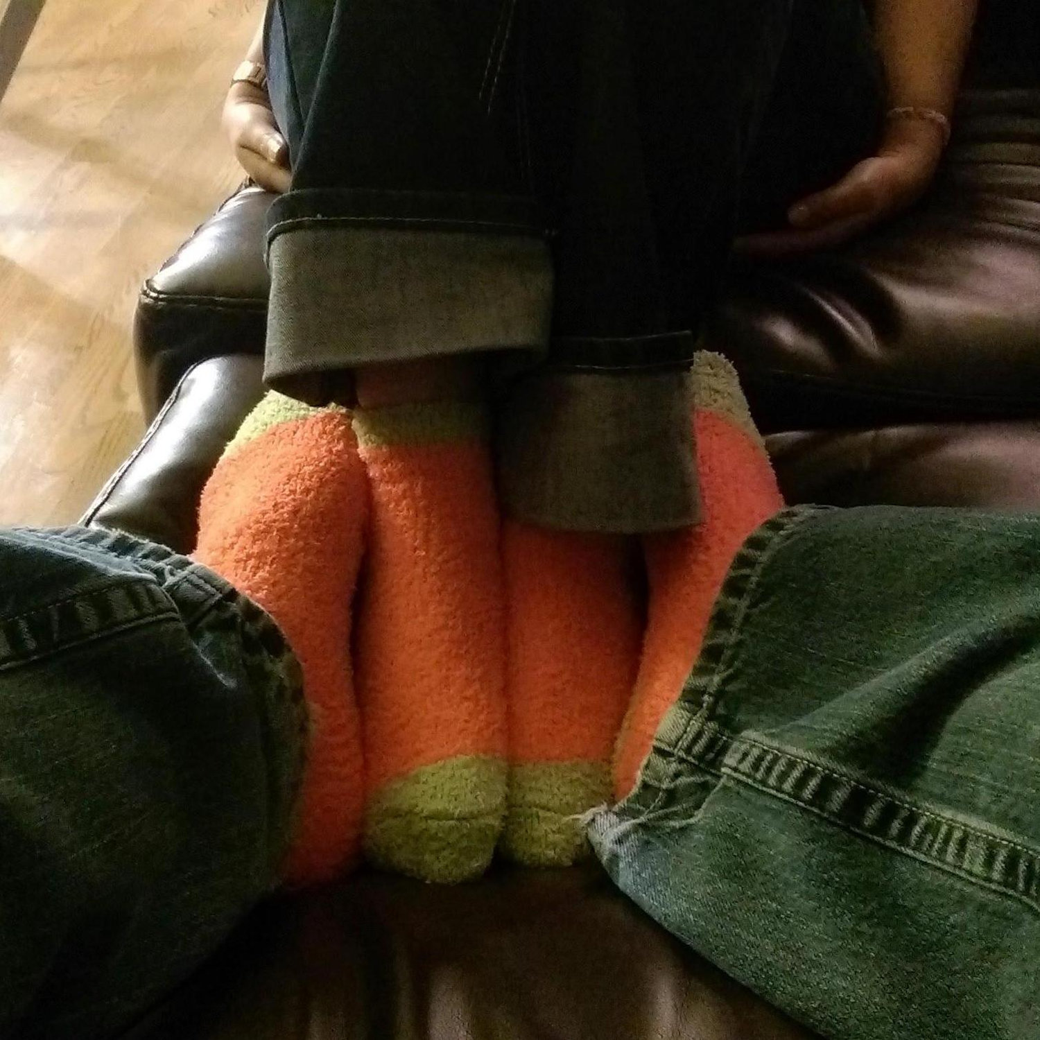 Matching gay socks.