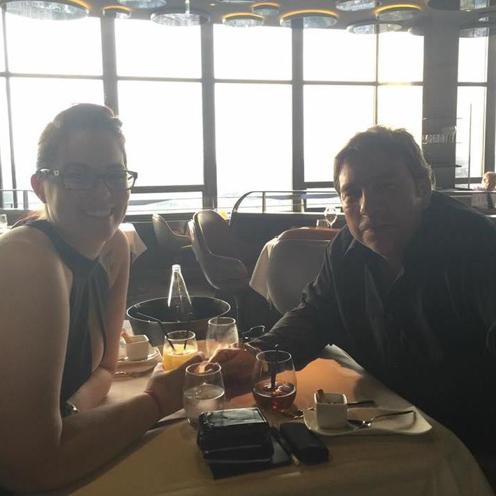 Dinner at The Sky of Paris which sits directly across from The Eiffel Tower. Food was disgusting...ate chicken nuggets afterwards. Not surprising.