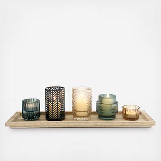 6-Piece Tealight & Tray Set