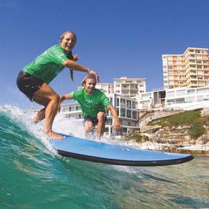 Surfing at Bondi Beach, Australia