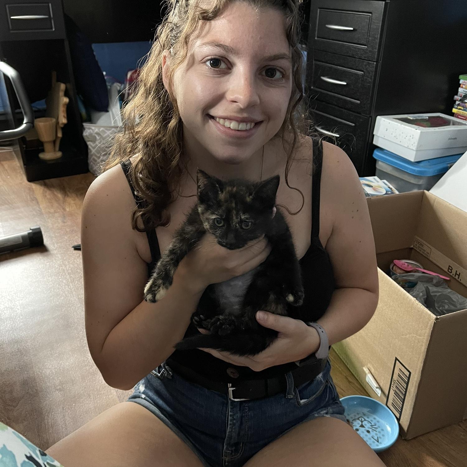 Getting our cats Minnie and Mo! 
Summer 2021