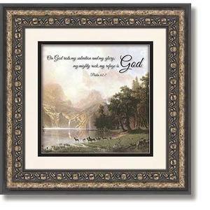 Sierra Nevada My Refuge Is God Psalm 62:7 Framed Wall Art