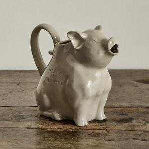 Porcelain Piggy Syrup Pitcher