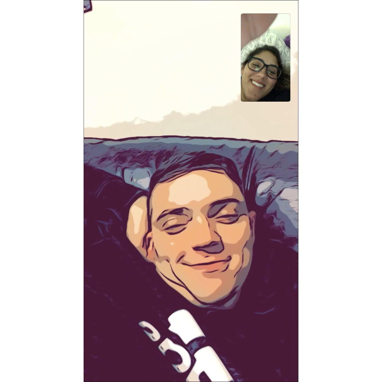 Facetiming 24/7 while he was in the army 