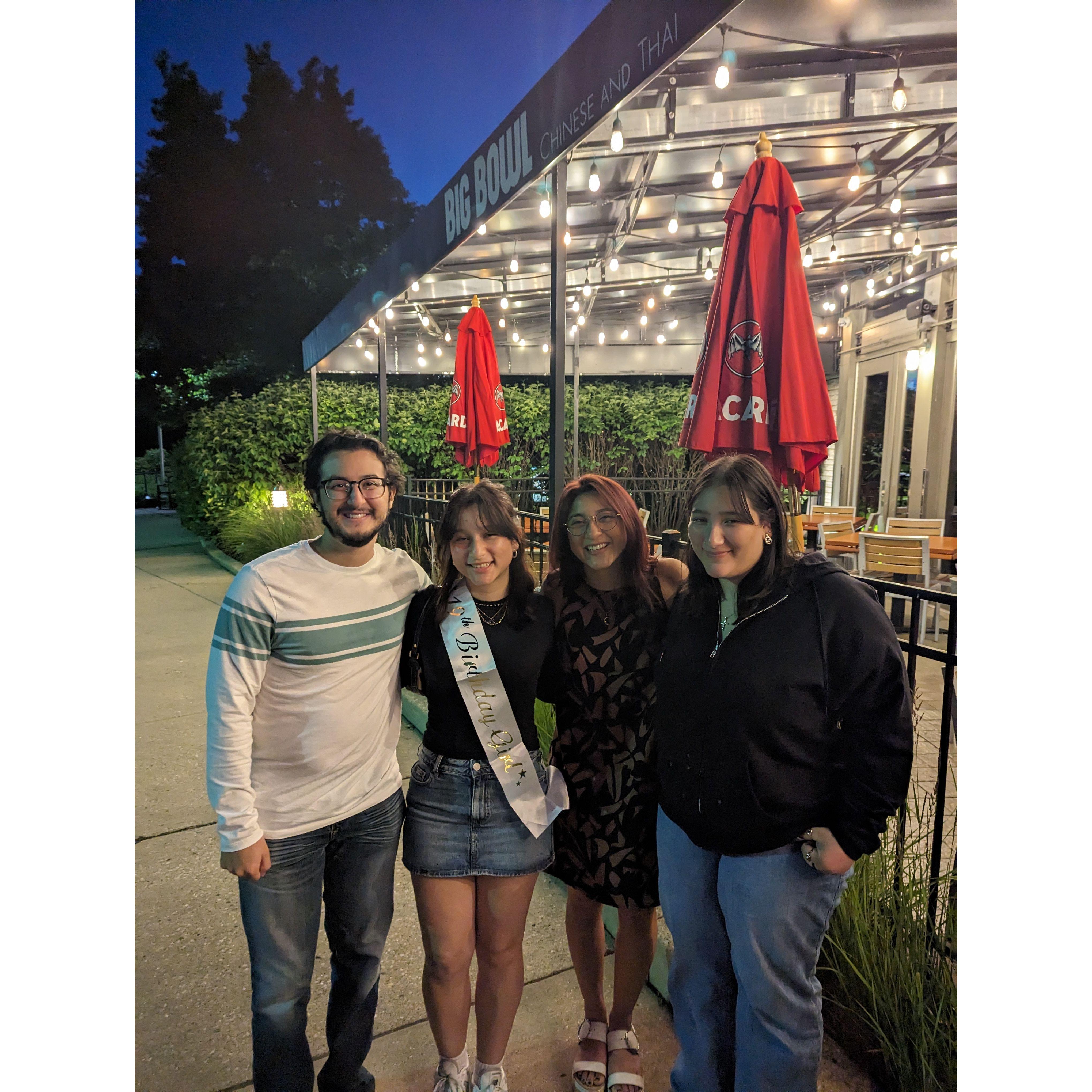 with Julian, Lynda & Sophia for Lynda's birthday! - 2024