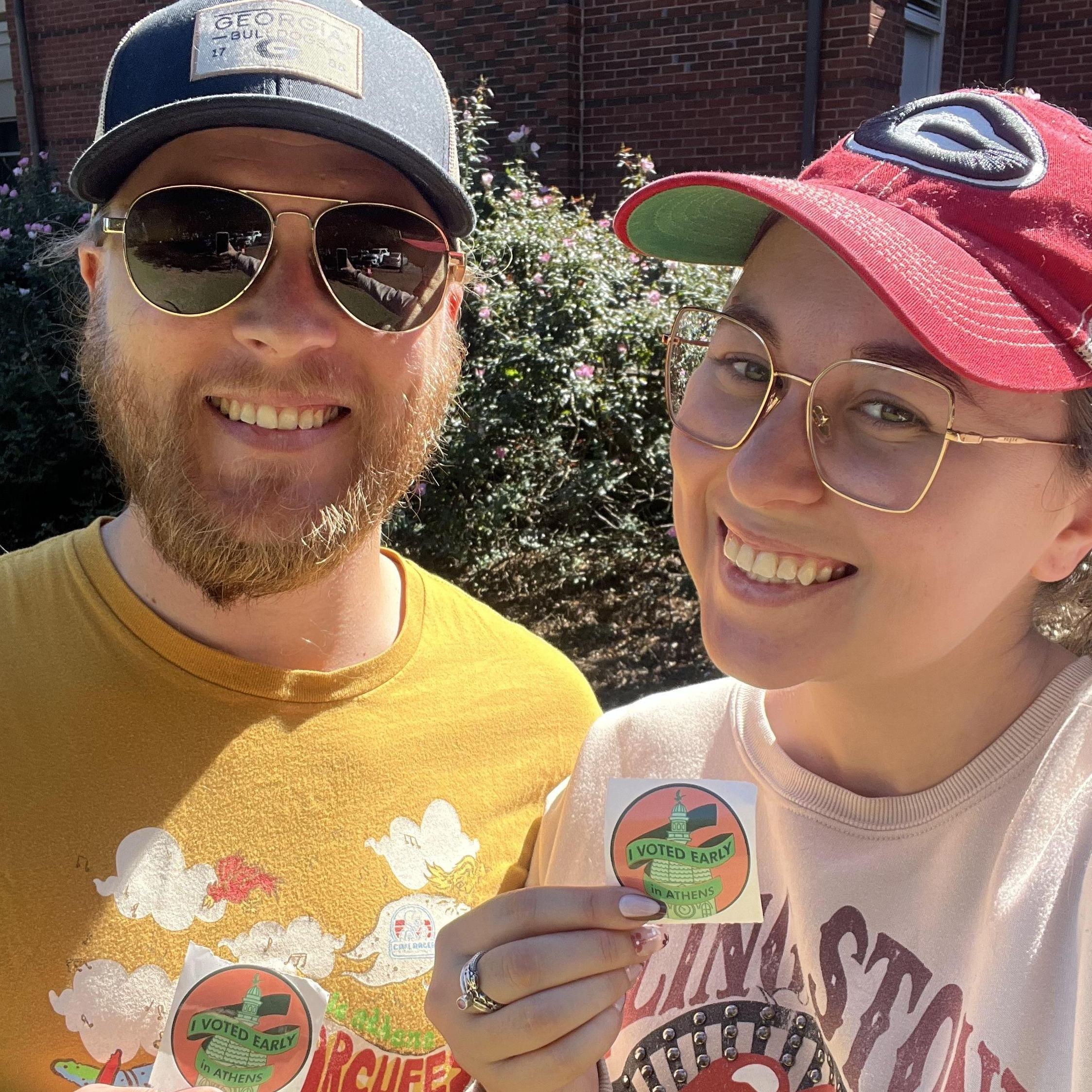 10.20.24 Libby & Drew vote (early) in the 2024 election