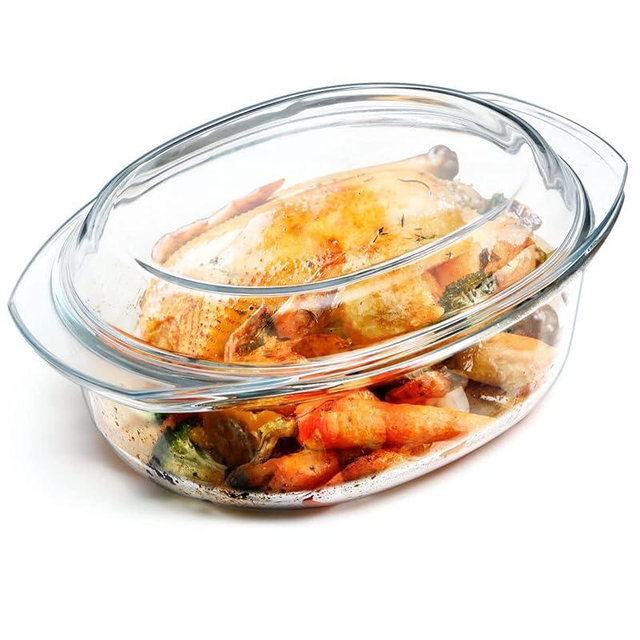 Oval Glass Casserole Dish With Lid Glass Casserole Dishes With Lids Glass Microwave Casserole dish with Lid Covered Glass Bakeware Oven Safe, Glass Casserole With Lid 3.5 Litres