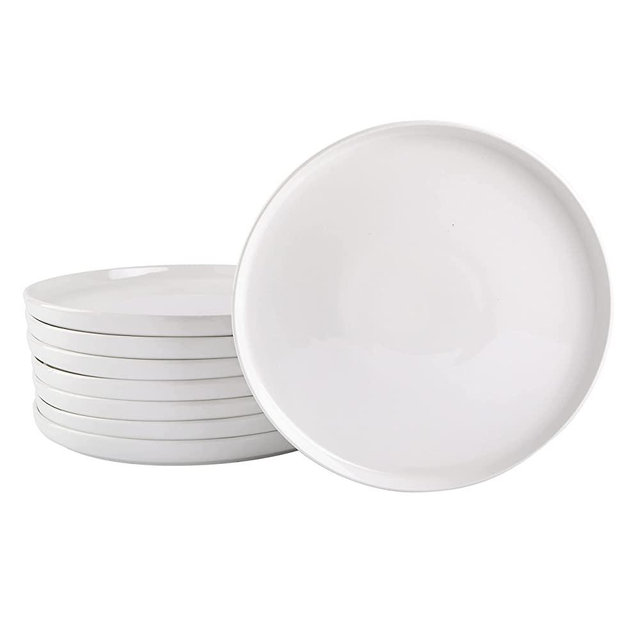 Gibson Home Oslo 8-Piece Dinner Plate Set, White