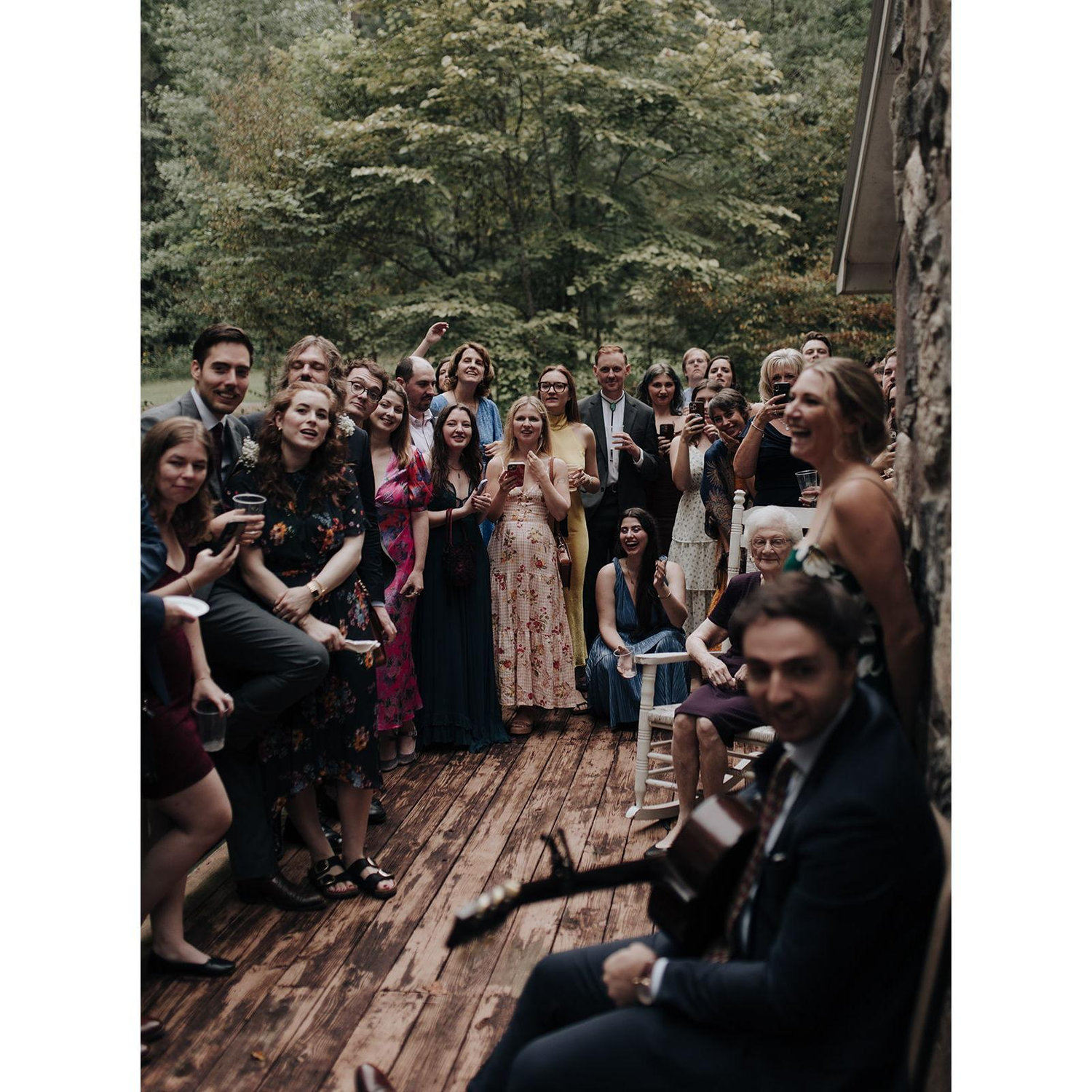 We were honored to have been able to play and sing for Sam and Cat's wedding. We sang Summers End by John Prine.