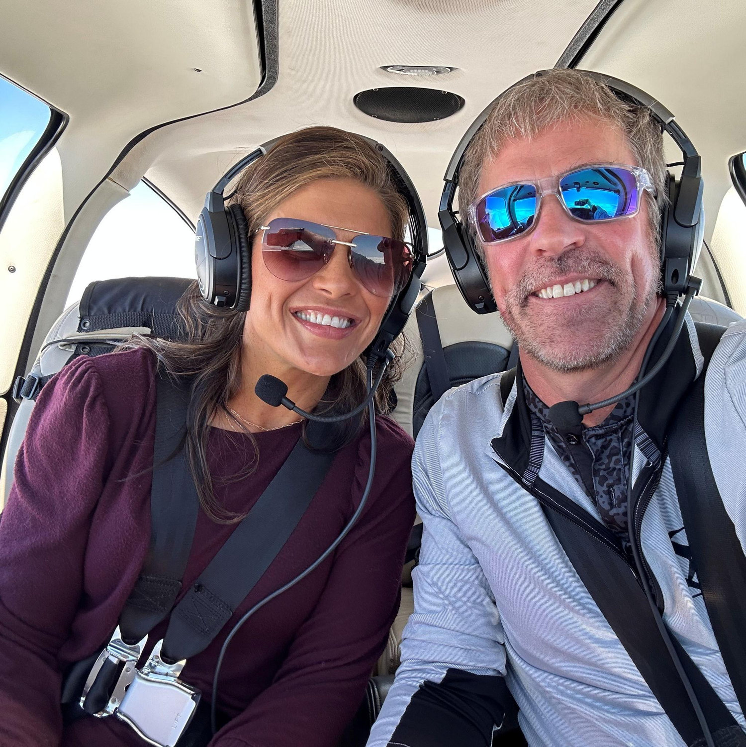 Jennifer's first ride in the airplane