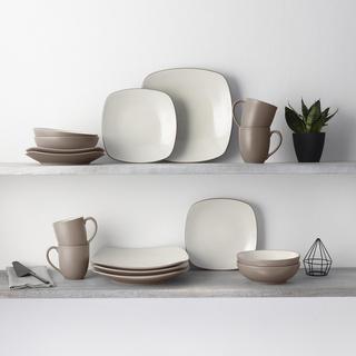 Colorwave Square 16-Piece Dinnerware Set, Service for 4