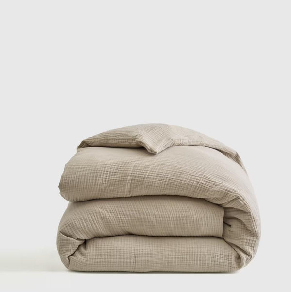 Organic Airy Gauze Duvet Cover - Twin, Dune