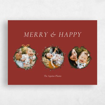 Red Holiday Card - Duval Wreath