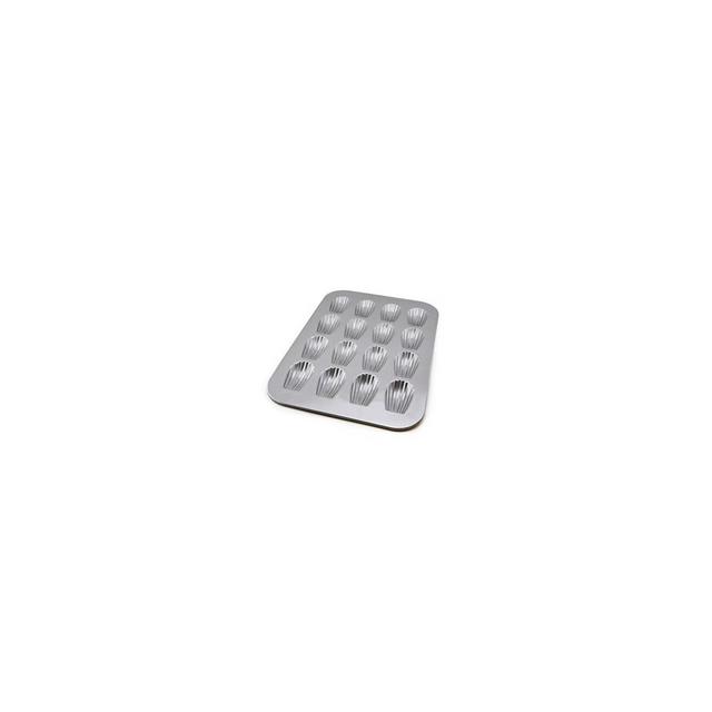 USA Pan Bakeware Madeleine, Warp Resistant Nonstick Baking Pan, Made in The USA from Aluminized Steel, 16-Well, Silver