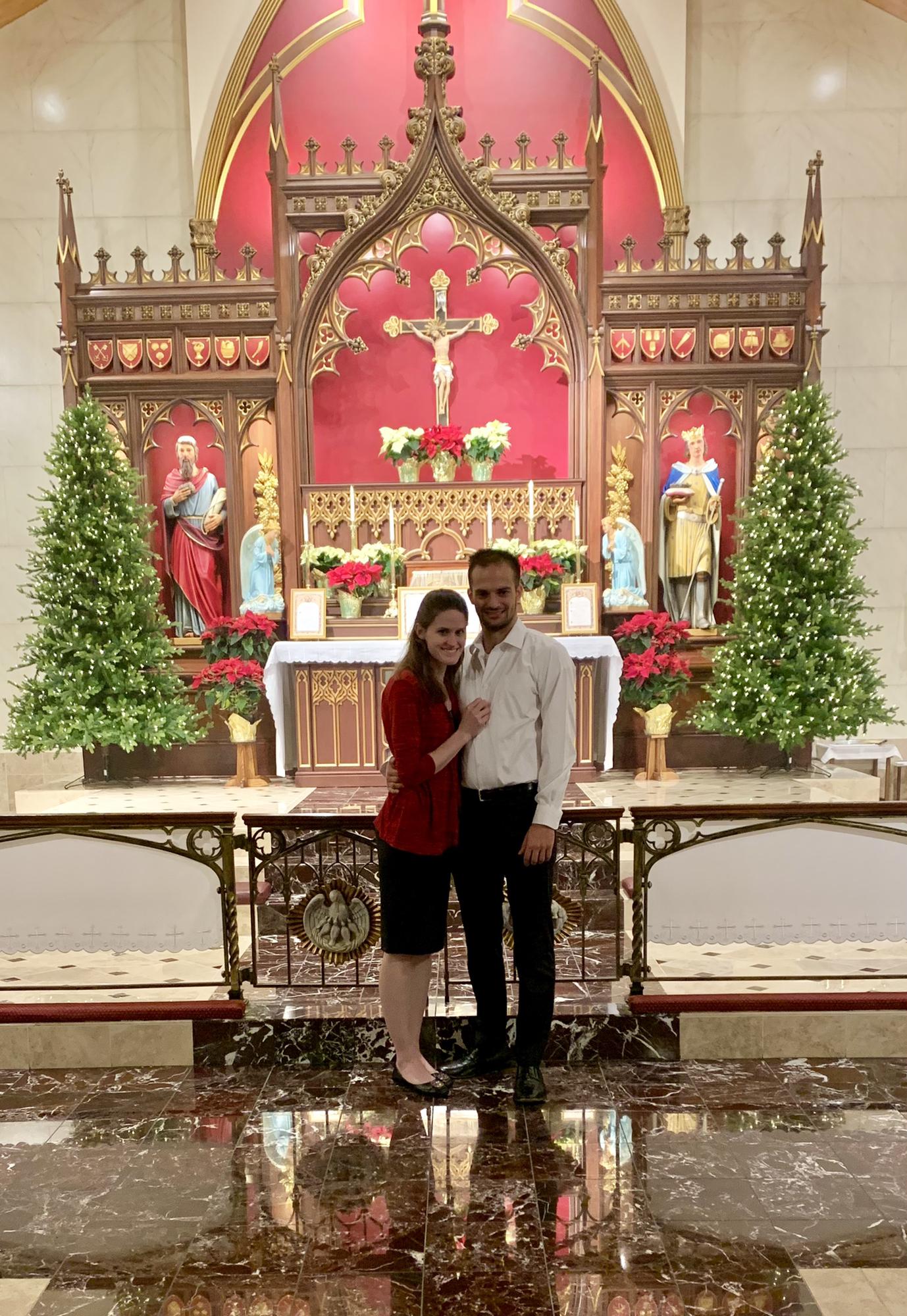 First Christmas together. Photo taken after Christmas Eve Midnight Mass - December 25, 2021