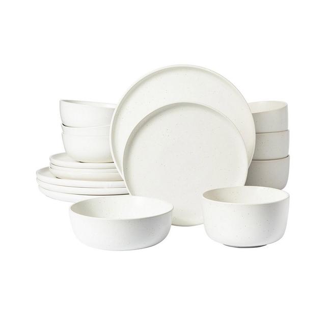 Gibson Elite James Street Reactive 16 Piece Double Bowl Dinnerware Set, Service for 4