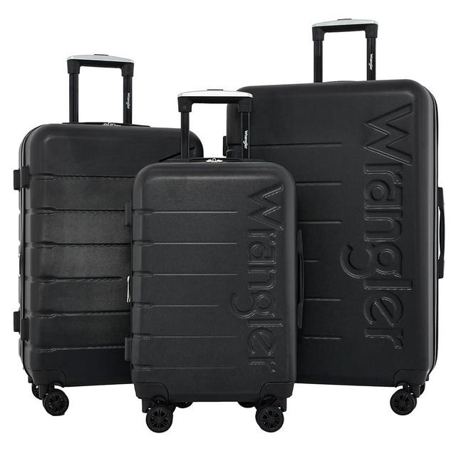 Wrangler Maverick 3 Piece Luggage Set, Black