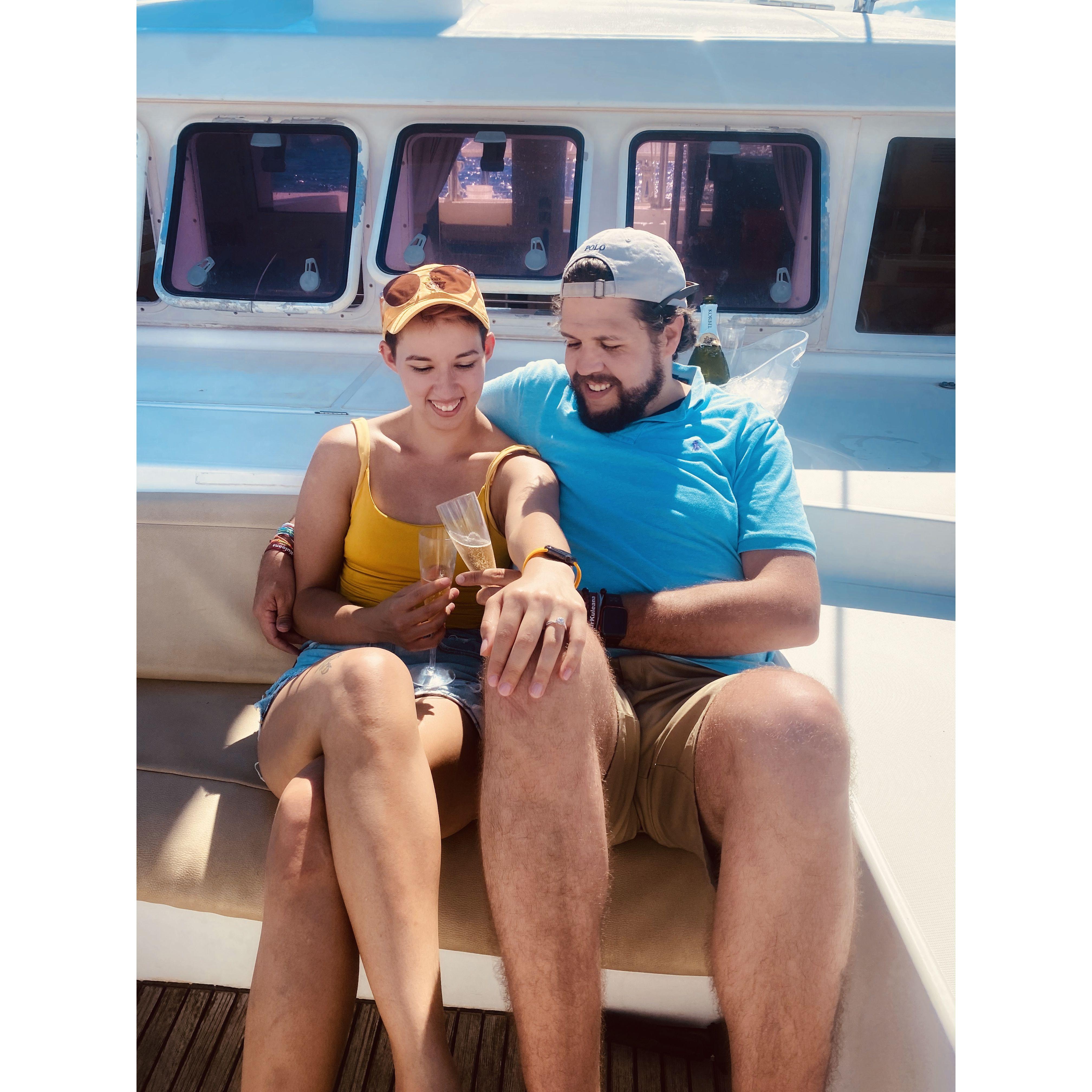August 2021, Proposal on the boat