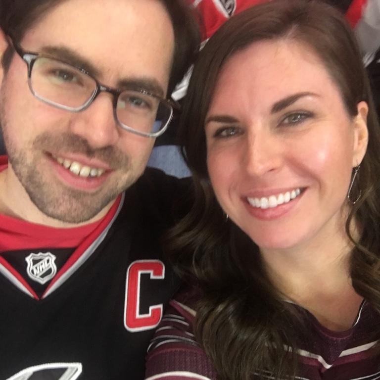 One of our first dates at a Carolina Hurricanes game