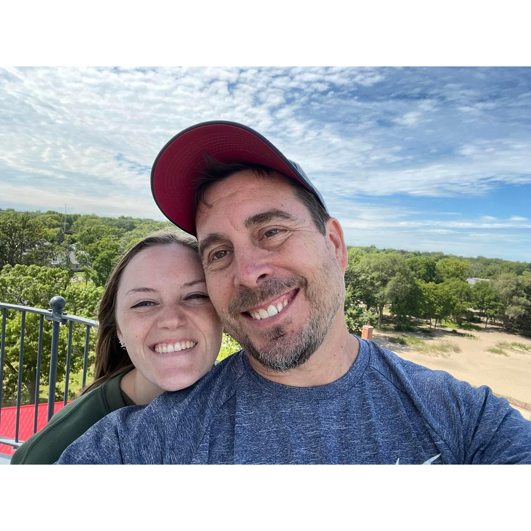 Our trip up the light house in port huron